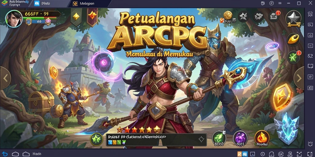 Tampilan gameplay ARPG yang mendebarkan dan penuh aksi.