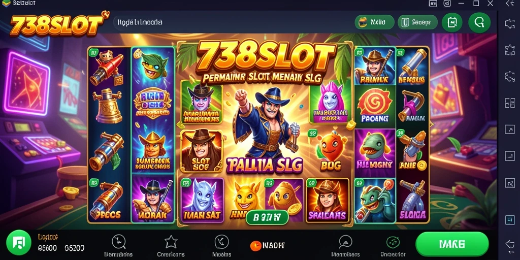 Tampilan menarik dari gameplay <strong>738SLOT</strong> yang penuh warna.