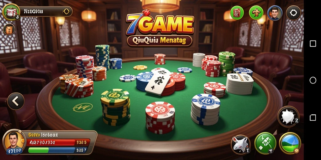 Tampilan gameplay QiuQiu yang menarik dan interaktif.