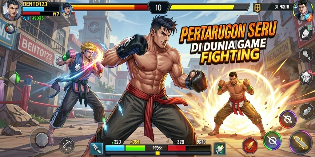 Screenshot BENTO123 menampilkan pengalaman pertarungan yang intens dan seru.
