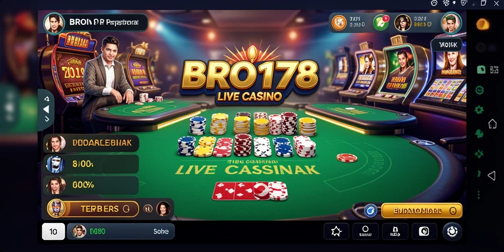 Tampilan gameplay Live Casino yang mendebarkan di BRO178.