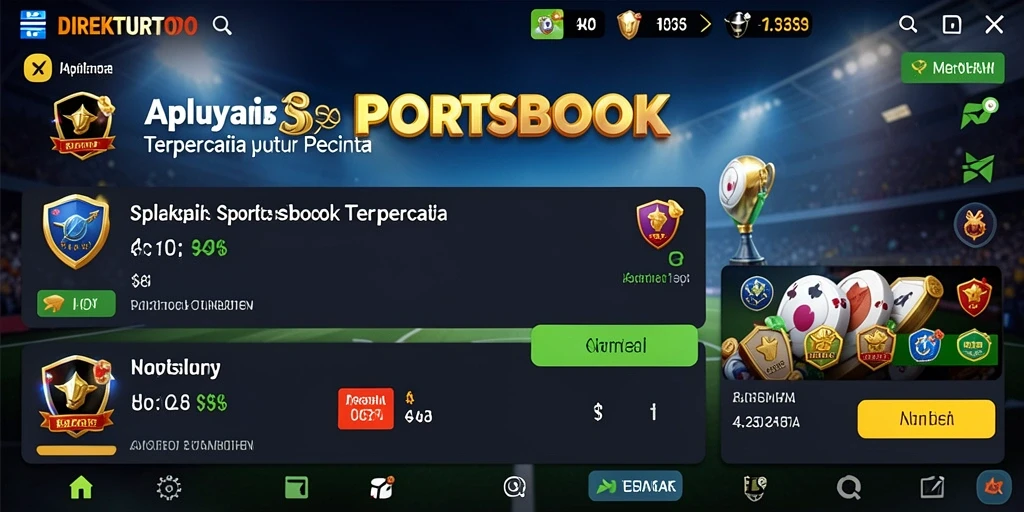 Screenshot dari gameplay Sportsbook dengan tampilan taruhan yang menarik.