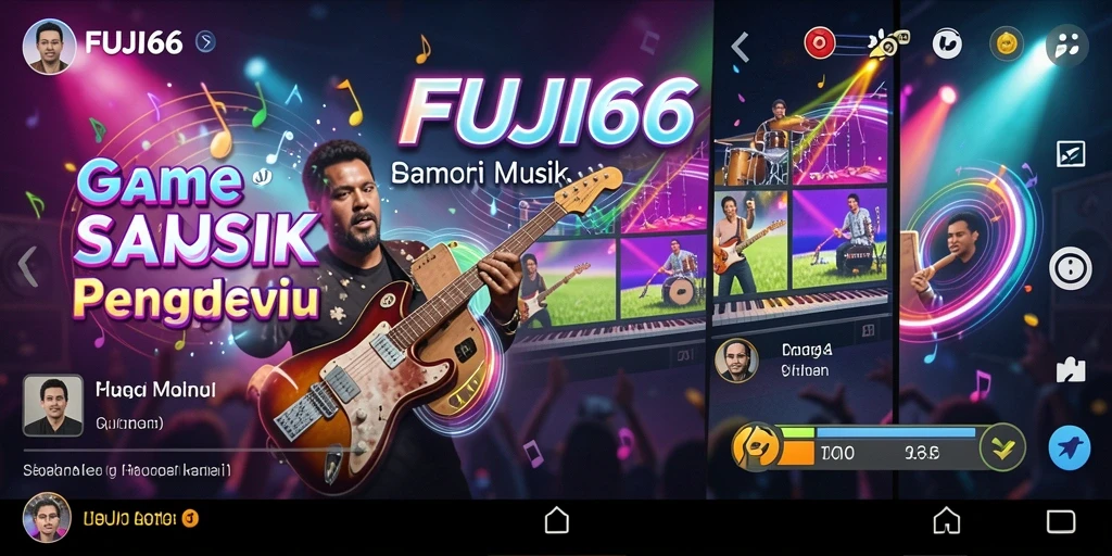 Tampilan menarik dari gameplay musik di FUJI66.