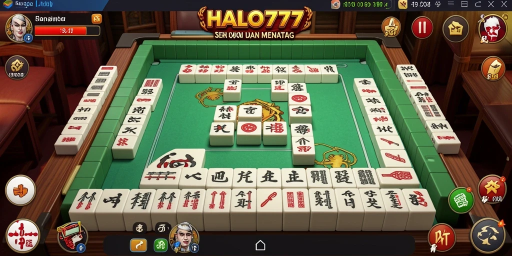 Tampilan screenshot dari gameplay seru HALO777 yang menampilkan mahjong.