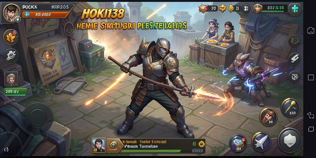 Screenshot gameplay HOKI138 menampilkan pertempuran strategis yang mendebarkan.