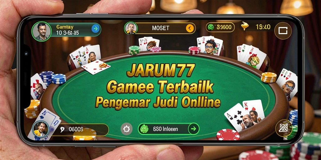 Tampilan screenshot JARUM77 menampilkan suasana permainan Poker yang mendebarkan.