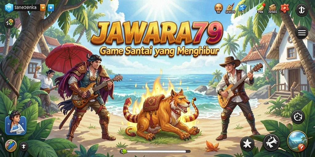 Tampilan gameplay JAWARA79 yang ceria dan menghibur.