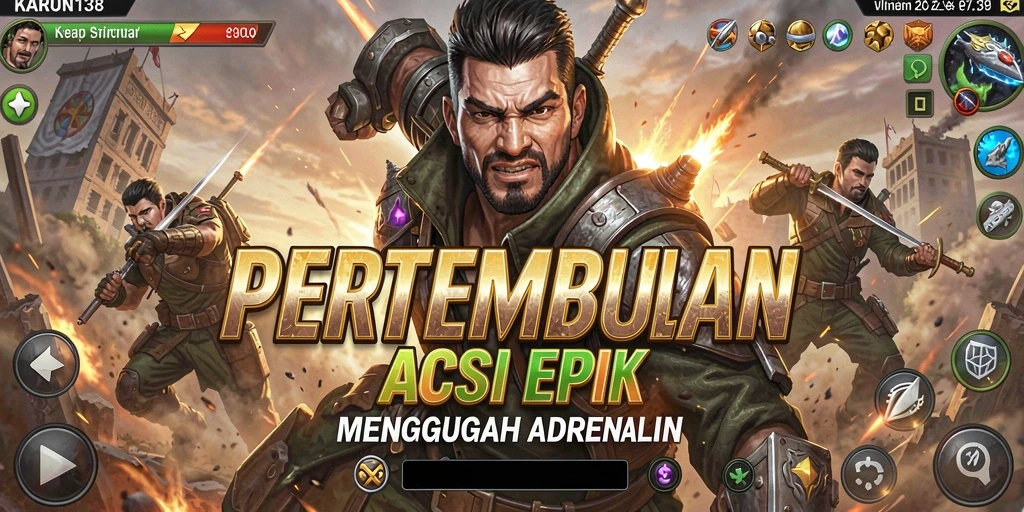 Tampilan gameplay KARUN138 yang mendebarkan dan penuh aksi.