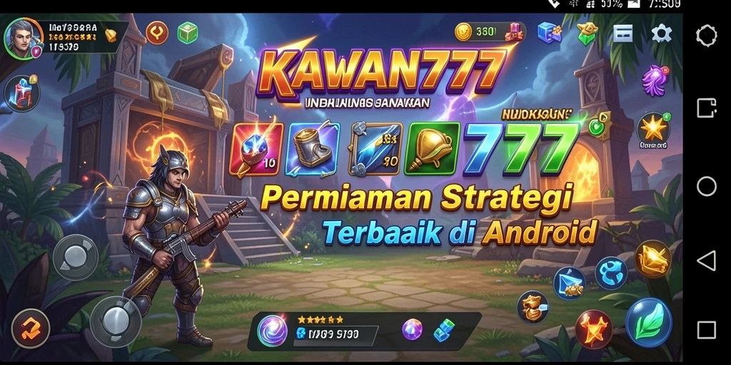 Tangkapan layar gameplay KAWAN777 yang menonjolkan pertempuran dan strategi.