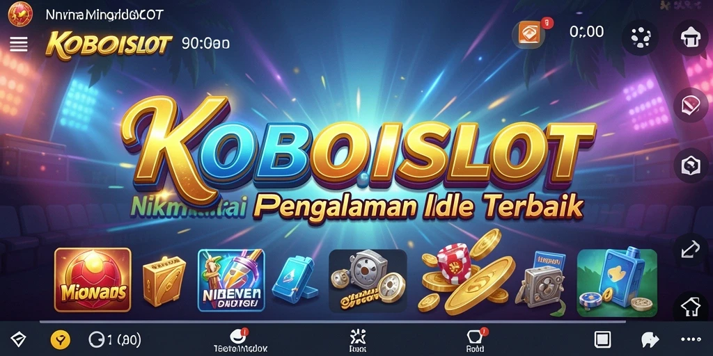 Screenshot menampilkan gameplay menarik dan mekanika Idle KOBOISLOT.