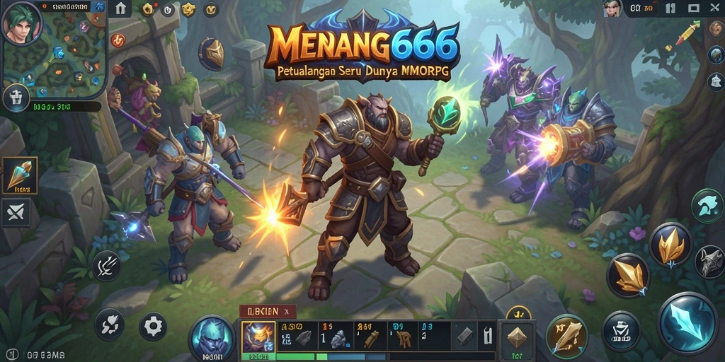 Tampilan seru dan menegangkan dari gameplay <strong>MENANG666</strong> di dunia MMORPG.