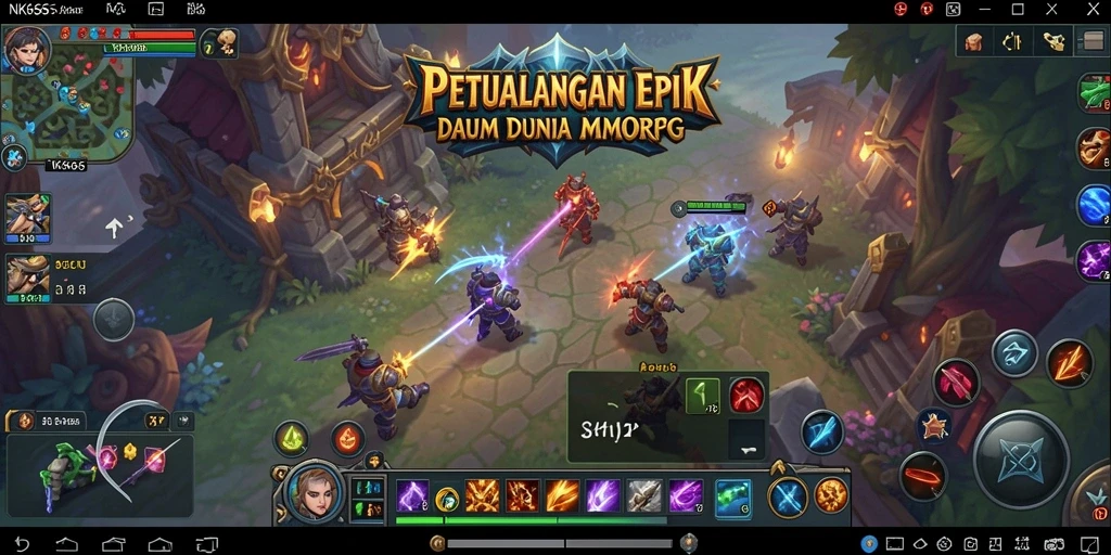Tampilan gameplay yang menakjubkan dari NK666 dalam dunia MMORPG.