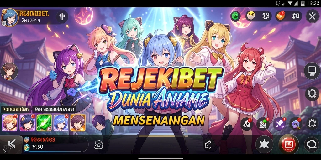 Screenshot gameplay REJEKIBET yang menampilkan karakter anime menarik dan aksi seru.