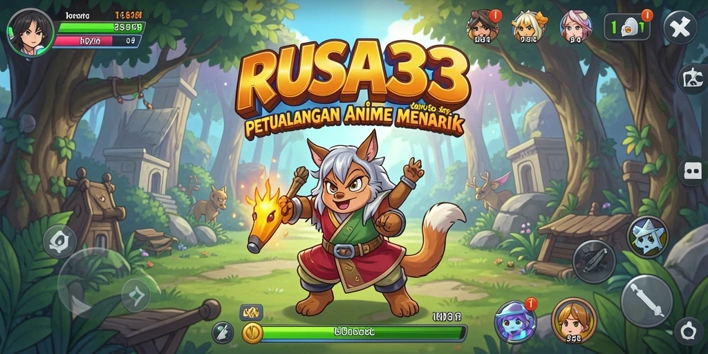 Tampilan gameplay RUSA33 yang menawan dalam dunia Anime.