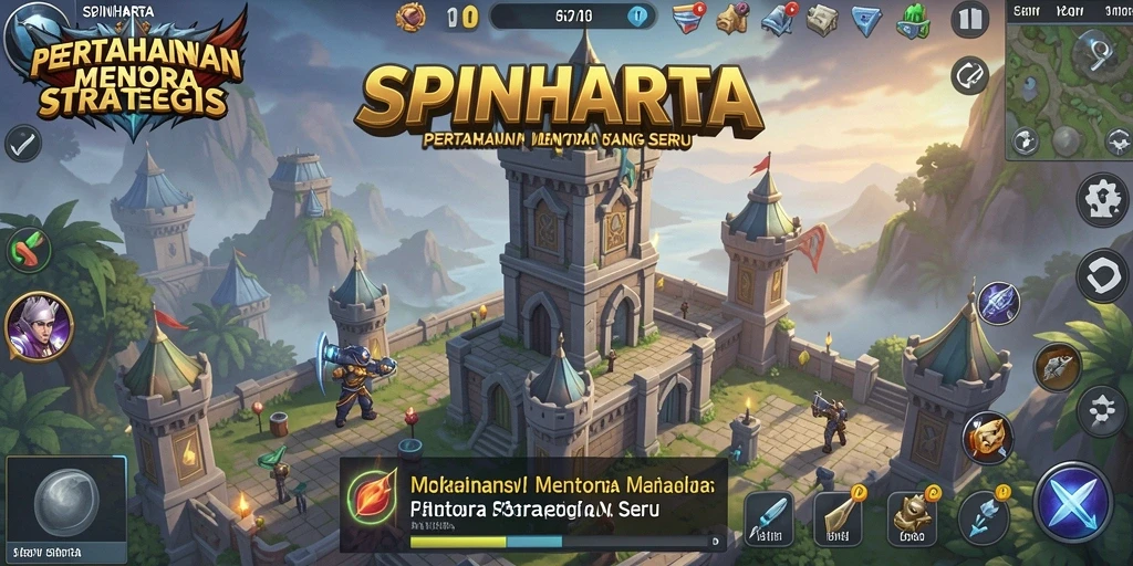 Tampilan gameplay SPINHARTA yang menegangkan dan strategis.
