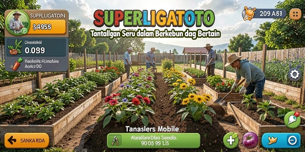 Tangkapan layar SUPERLIGATOTO menunjukkan keseruan bermain sambil berkebun.
